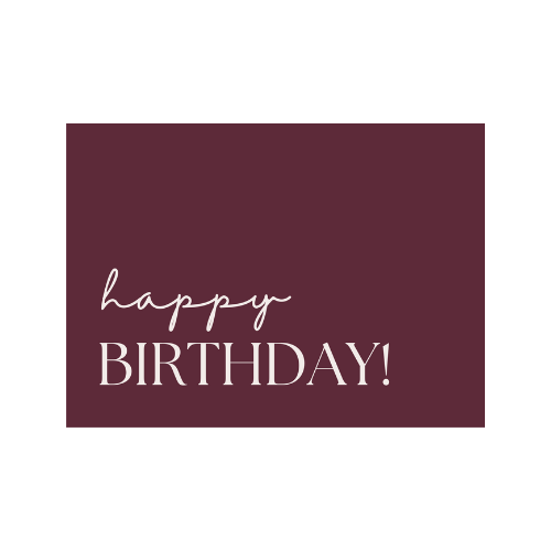 Black & White Happy Birthday Card - FREE