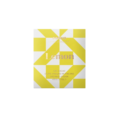 lemon goodio chocolate bar 49% cacao
