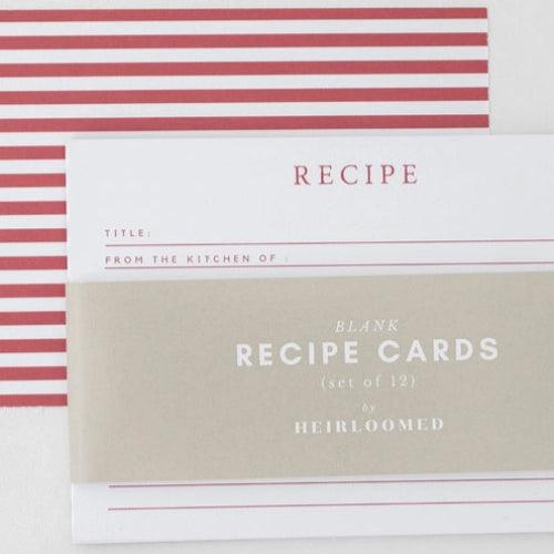 blank recipe cards