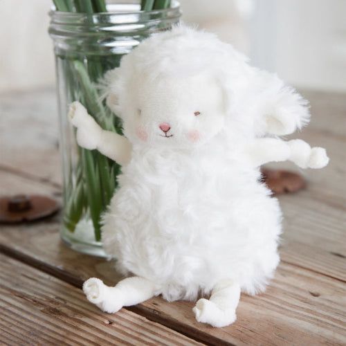 white lamb stuffed animal