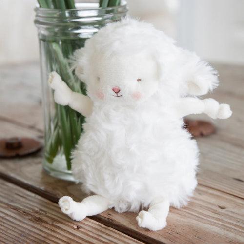 white lamb stuffed animal