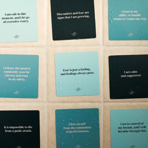 Anxiety Shower Affirmation Cards - JaxKelly