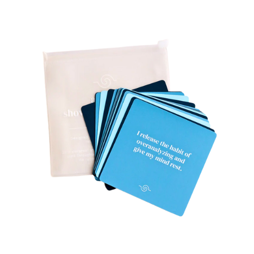 A 20 pack of affirmation cards that are waterproof and reusable. Each card can easily stick to any smooth surface without adhesives, providing a daily dose of calm and mental serenity. 
