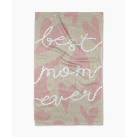 Best Mom Ever Tea Towel - Geometry