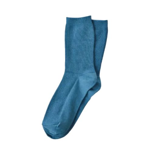 Women's Nordic Blue Crew Socks - Hooray Sock Co.