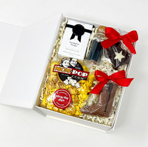 Dallas DFW McKinney themed gift box gift basket with locally made treats