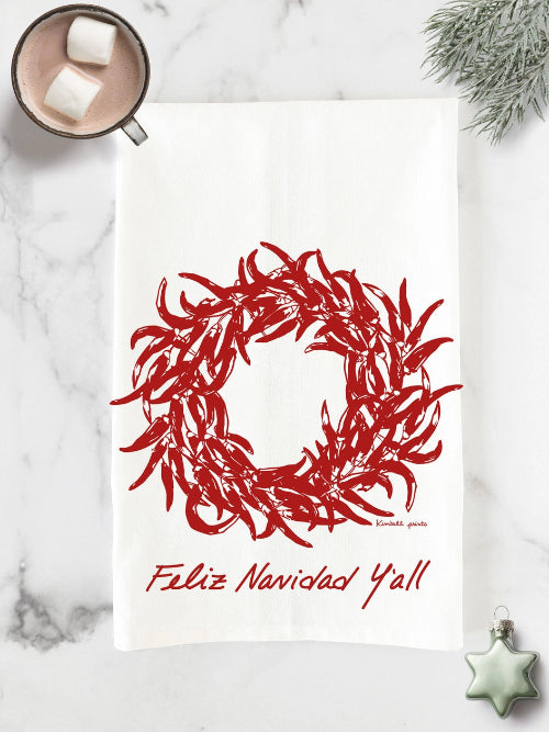 'Feliz Navidad' Tea Towel - Kimball Prints