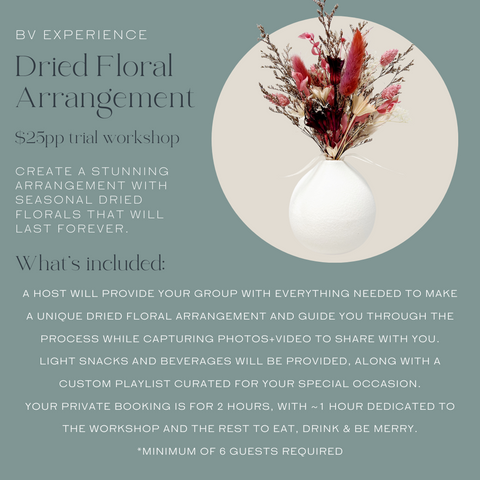 Trial Dried Floral Arrangement Experience