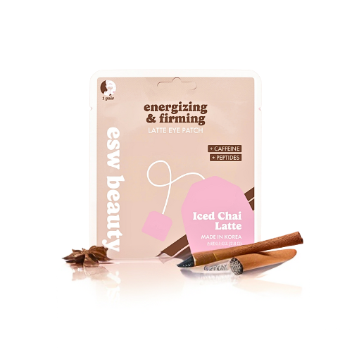 A 0.1 oz pack of Iced Chai Latte energizing & firming eye patches that replenish and rejuvenate your under-eyes. The blend of chai with caffeine & peptides, unveil eyes that are not only awakened but also firm and revitalized. 
Clean Ingredients. Vegan. Cruelty-Free. Sustainable. Made in Korea.