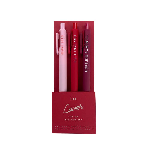 The Lover themed gel jotter pens