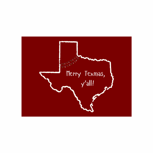 Merry Texmas, Y'all Card - FREE
