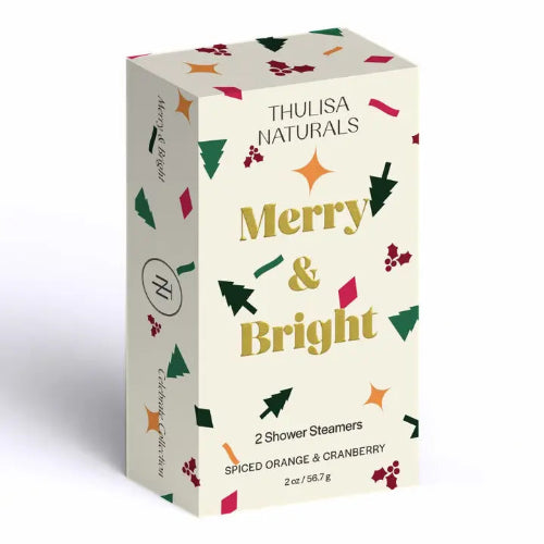 Merry and Bright Shower Steamers in the scent Spiced Orange and Cranberry