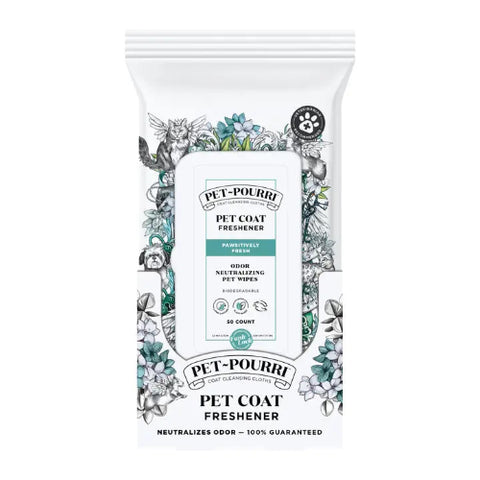 Pet Coat Wipes 'Pawsitively Fresh' - Pet ~Pourri