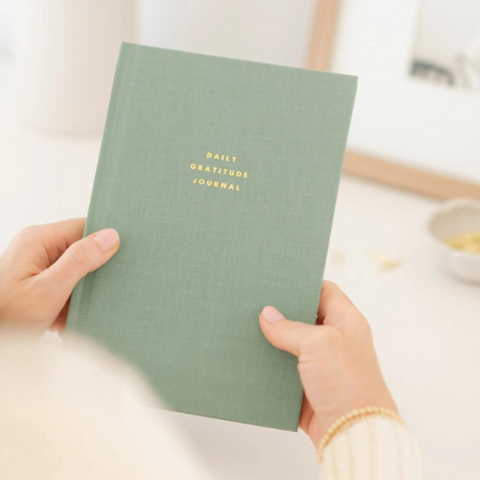 sage green gratitude journal