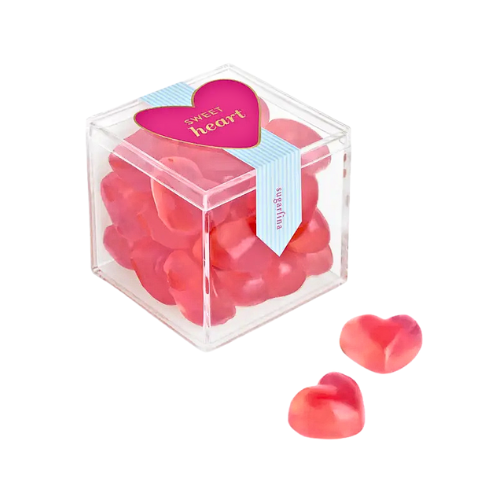 Treat your taste buds to a juicy romance with these sweet and tangy strawberry-flavored gummy hearts!