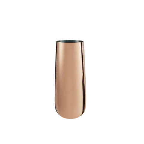 copper stemless drink flute