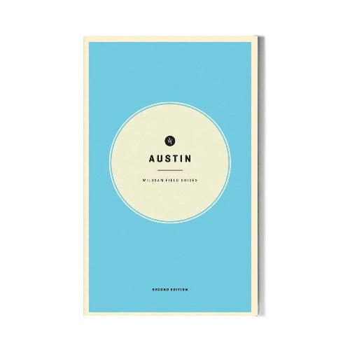 A blue book entitled "Austin Field Guide" | Bon Vivant Gift Boxes, Austin TX