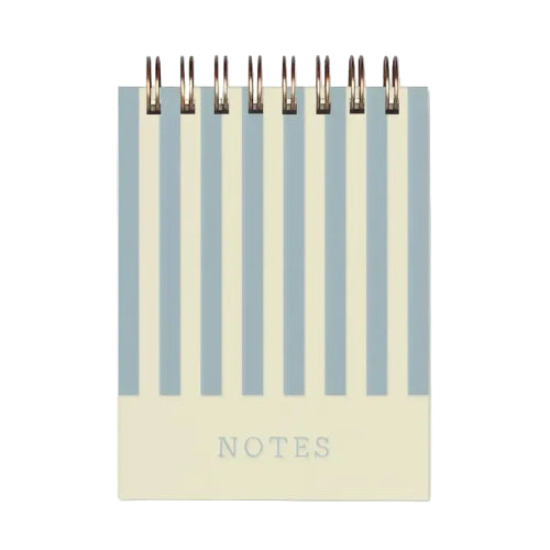 Blue & White Striped Notepad -Ruff House Print Shop