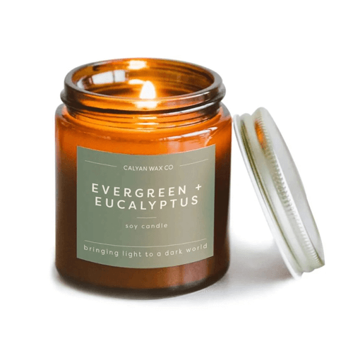 Calyan Wax Co. Evergreen + Eucalyptus Jar Candle - Bon Vivant Gift Boxes