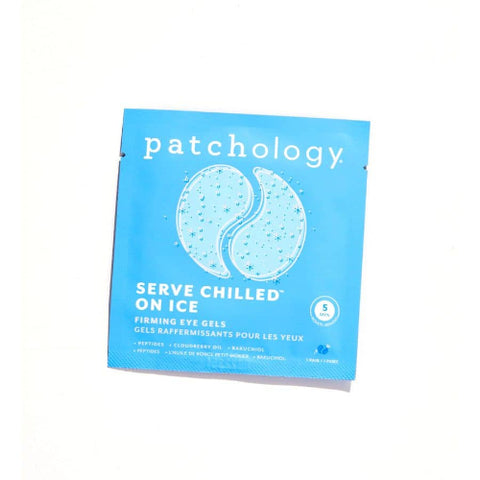 served chilled firming eye gels by patchology