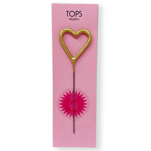 Gold Heart Sparkler on Pink Card | Bon Vivant Gift Boxes, Austin TX