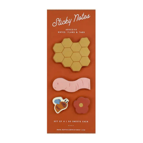 Spring 'Honeycomb' Sticky Note Set - Ruff House Print Shop