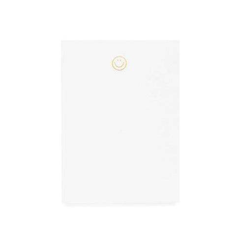 gold foil smiley, mini notebook by sugar paper