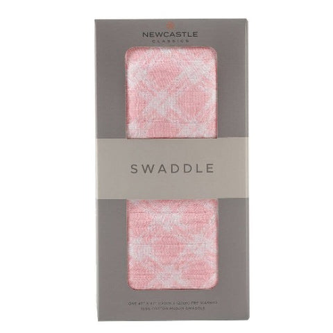 Pink Plaid Muslin Swaddle | Bon Vivant Gift Boxes, Austin TX