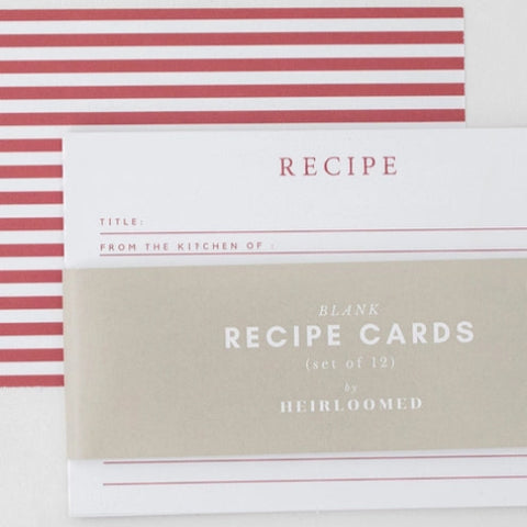 blank recipe cards