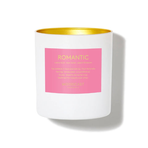 white/gold romantic candle