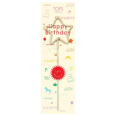 sparkler star candle by TOPS Malibu