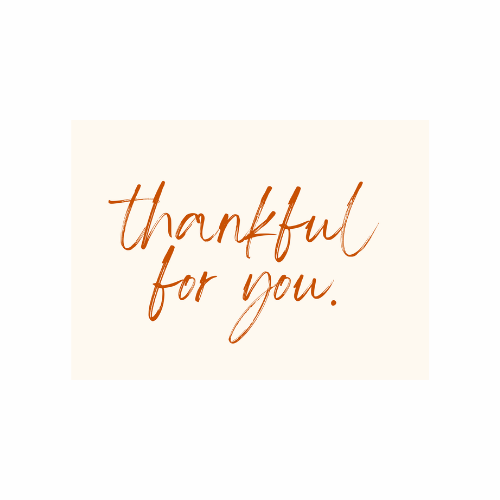 Thankful For You Card - FREE