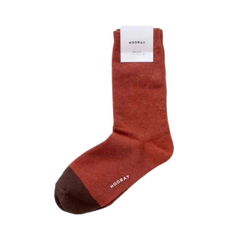Brown 'Two-Tone Chestnut' Socks - Hooray Sock Co.