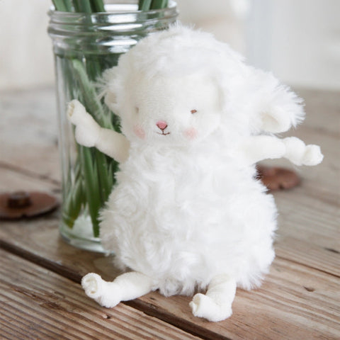 white lamb stuffed animal