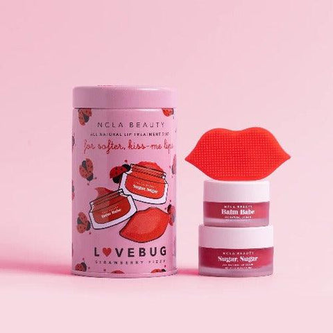 strawberry lip scrub and lip balm kit