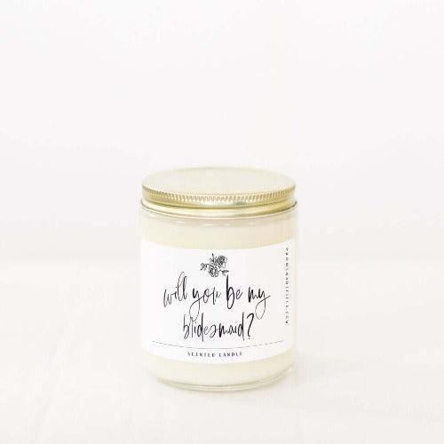 Promenade Field Will You Be My Bridesmaid Candle - Bon Vivant Gift Boxes